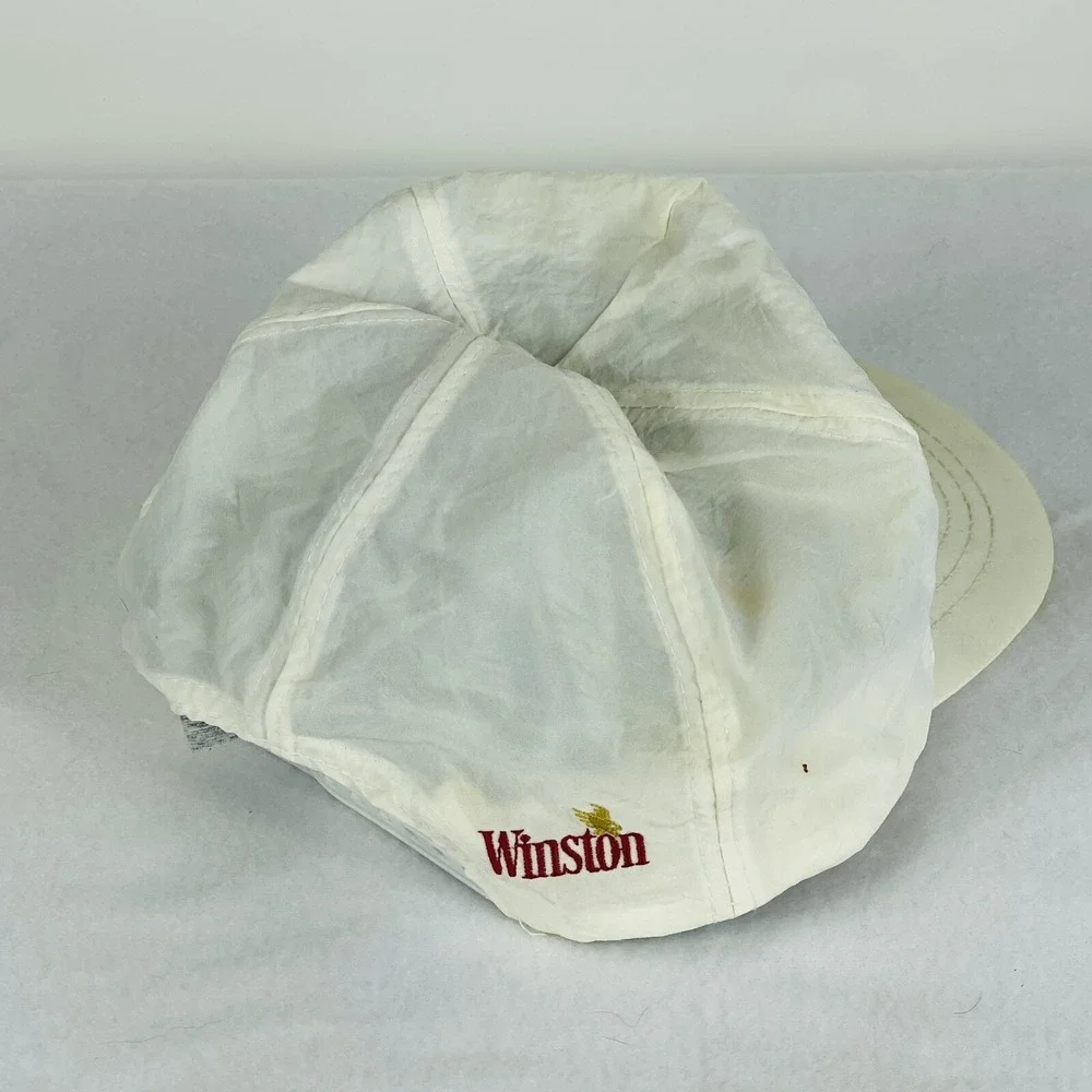 Winston Cigarettes The Wrap Vintage Hat White Ripstop‎ Truckers Americana Rural